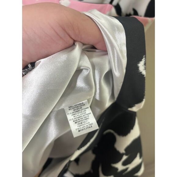 Milly Floral Sheath Dress Size 10 Preppy Spring Mini Slip Pink green black NWOT - Picture 8 of 8